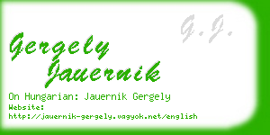 gergely jauernik business card